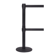 Load image into Gallery viewer, Dual Belt Decorative Retractable Belt Barrier 2.5" OD - Tensabarrier 889-T2 Compatible