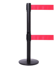Load image into Gallery viewer, Dual Belt Decorative Retractable Belt Barrier 2.5" OD - Tensabarrier 889-T2 Compatible