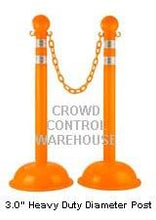 Load image into Gallery viewer, Traffic Control Plastic Stanchion with DOT Reflective Stripes
