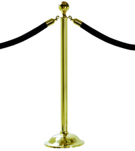 Load image into Gallery viewer, Heavy Duty Dome Base Rope Stanchion with Ball Top