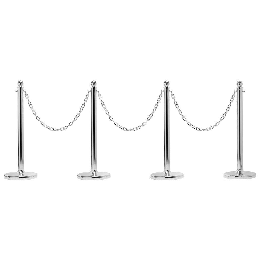 Metal Plated Plastic Stanchion and Chain Kits