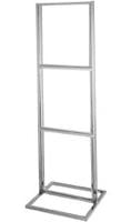 Triple Bulletin Sign Stand with Rectangular Tubing Base