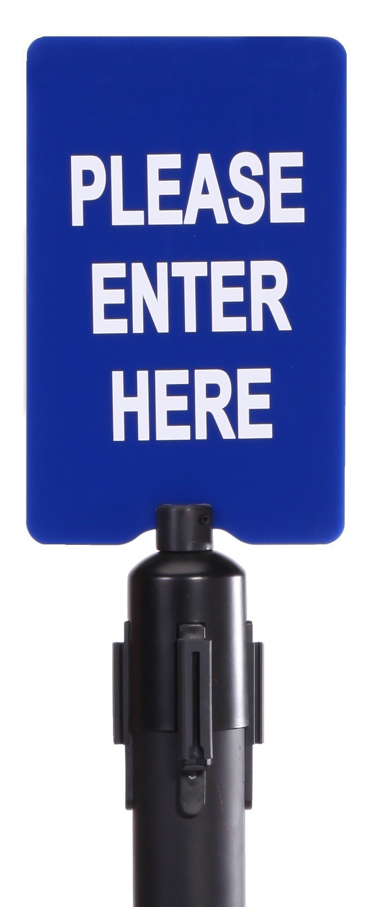Sign Holder and Adapter for Retractable Style Barriers