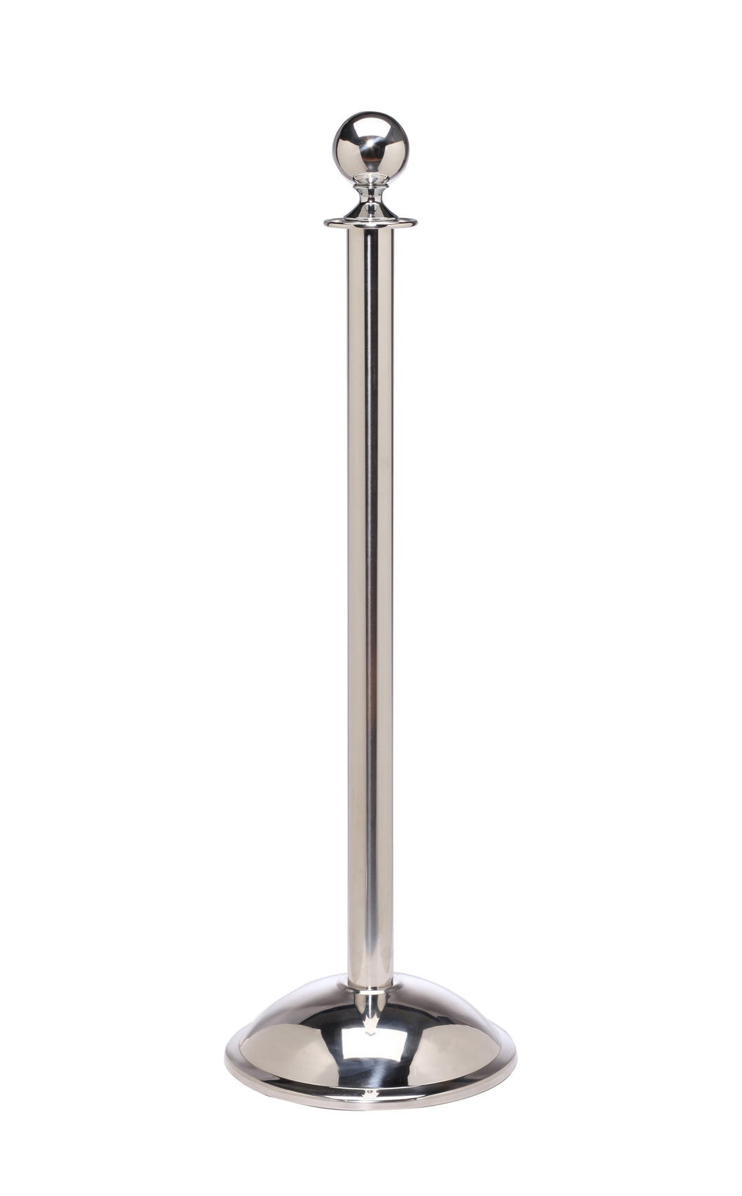 Ball Top Portable Rope Stanchion with Matching Dome Base - Lawrence Metal 312T Compatible