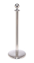 Load image into Gallery viewer, Ball Top Portable Rope Stanchion with Matching Flat Base - Lawrence Metal 312U Compatible
