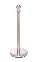 Load image into Gallery viewer, Ball Top Portable Rope Stanchion with Matching Flat Base - Lawrence Metal 312U Compatible
