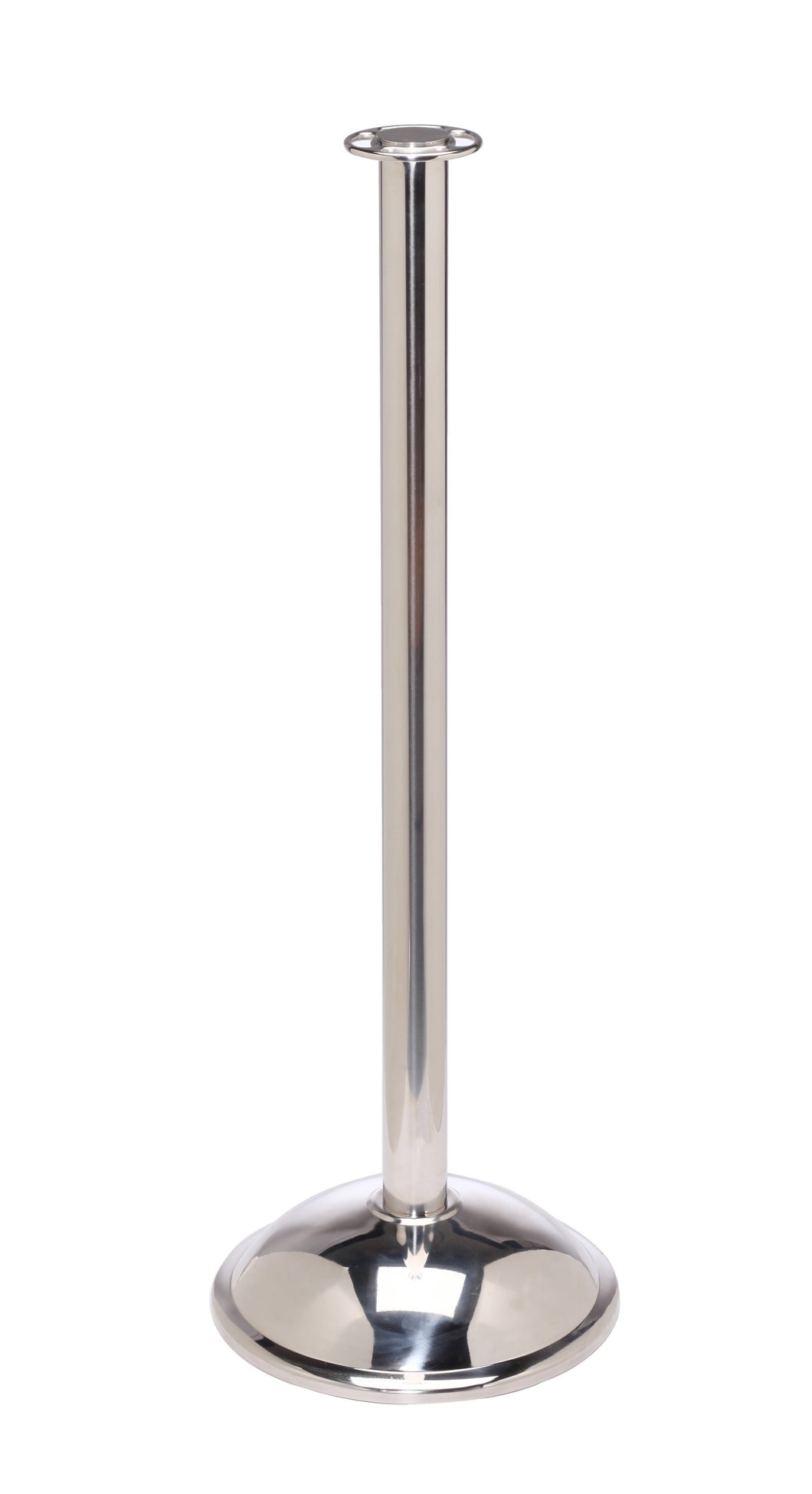 Flat Top Portable Rope Stanchion with Matching Dome Base - Lawrence Metal 314T Compatible