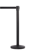Load image into Gallery viewer, LineKing Style Black Retractable Belt Barrier Stanchion with 10 Ft. Belt
