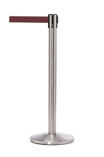 Load image into Gallery viewer, QueueMaster Retractable Belt Barrier with 11 Ft. Belt - Black Post
