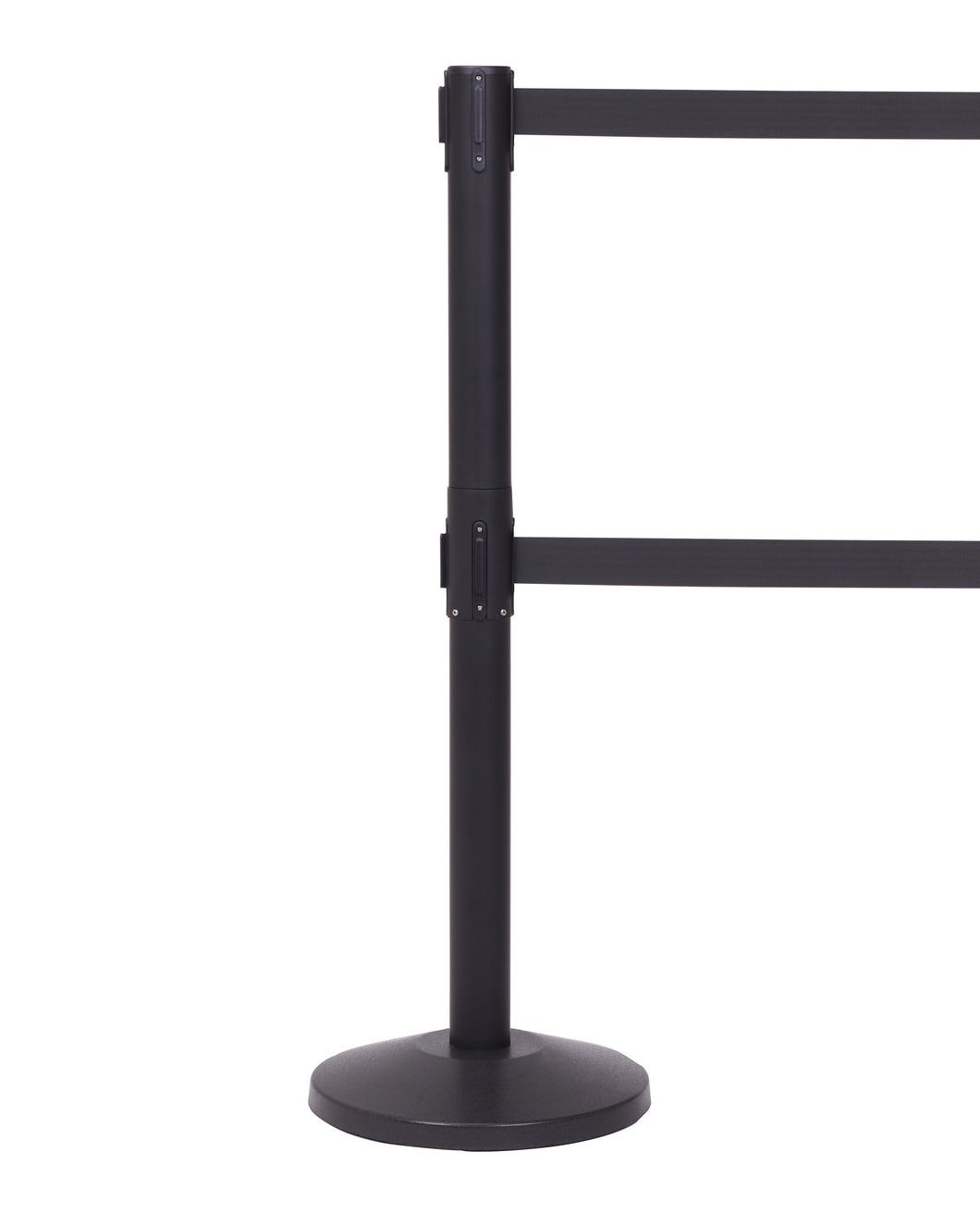 QueueMaster Twin Dual Belt Retractable Barrier with 11 Ft. Belts