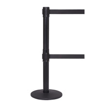 Load image into Gallery viewer, Dual Belt Decorative Retractable Belt Barrier 2.5&quot; OD - Tensabarrier 889-T2 Compatible

