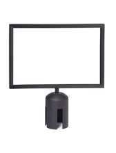 Load image into Gallery viewer, Post Top Sign Frame for QueueMaster, QueuePro, SafetyMaster, and SafetyPro Retractable Belt Barriers
