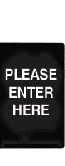 Load image into Gallery viewer, Double-Sided Sign - &quot;PLEASE ENTER HERE&quot;
