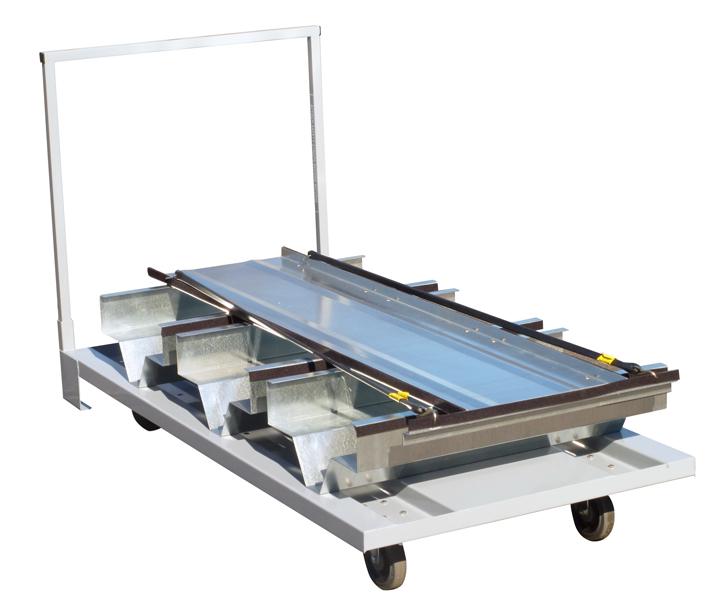 Deluxe 18-Post Vertical Stanchion Storage Cart by Visiontron